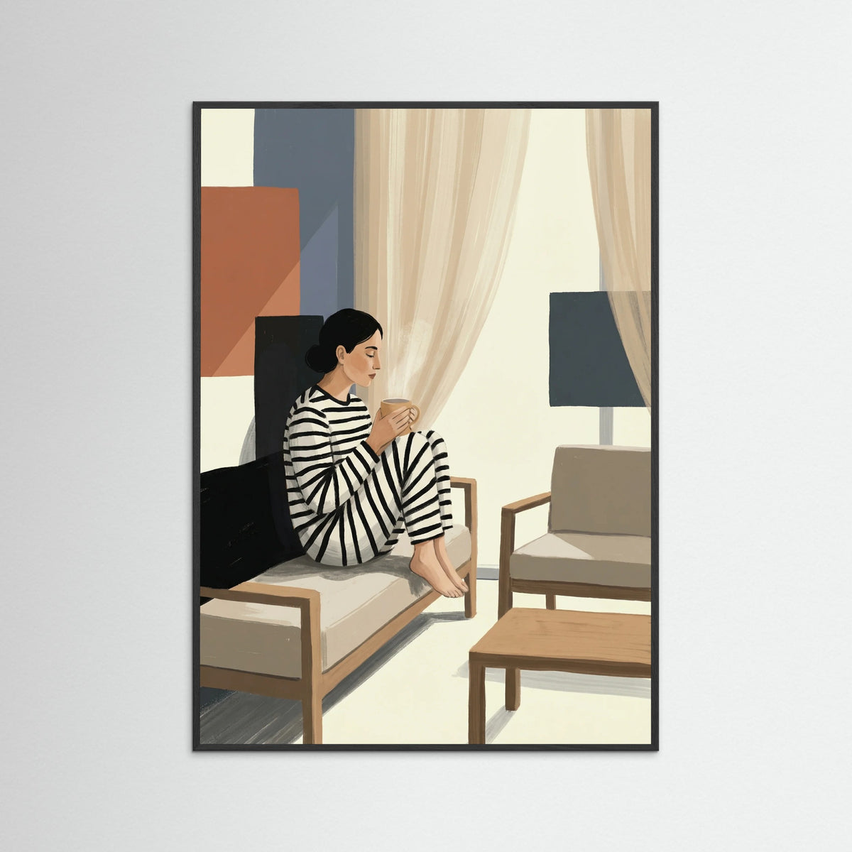 Black Wood Peaceful Slumber Beige