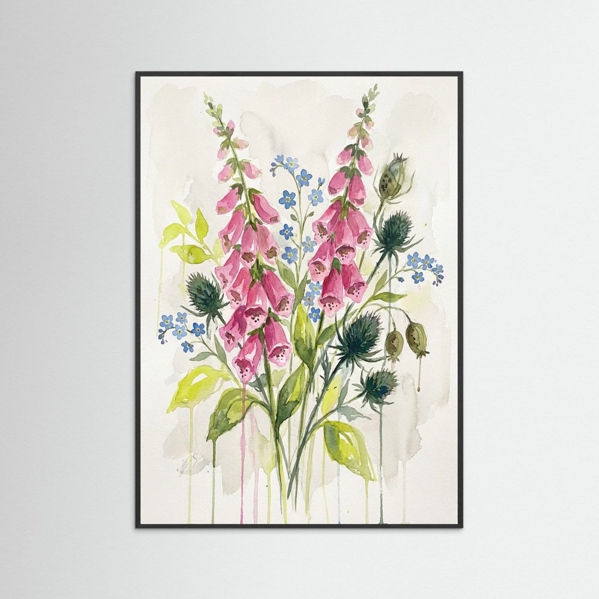 Black Wood Pink Bloom