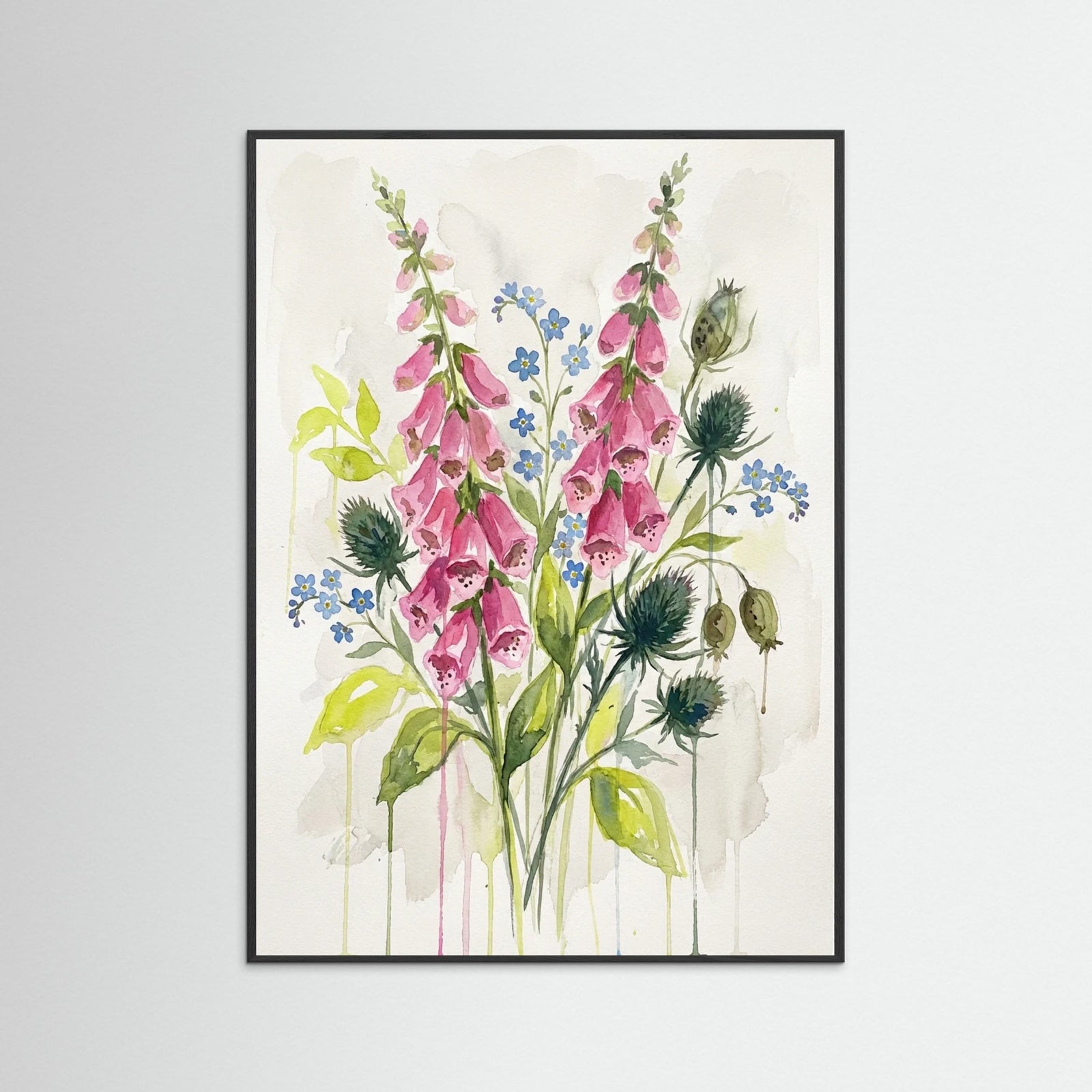 Black Wood Pink Bloom