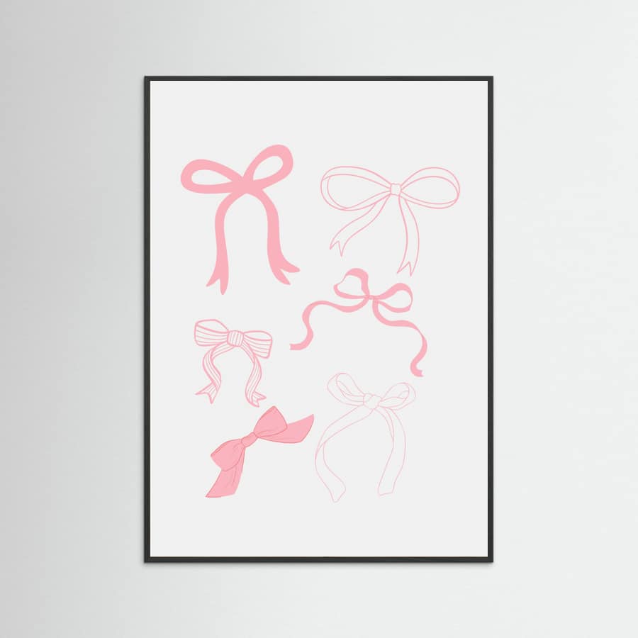 Pink Bows Poster – plakat og kunsttryk