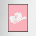 Pink Cowboy Hat Poster – plakat og kunsttryk