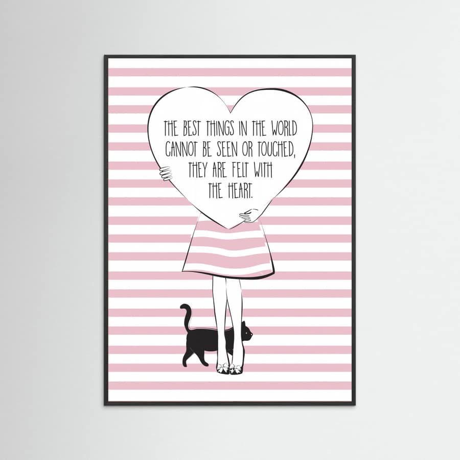 Pink Heart Poster – Poster und Kunstdruck