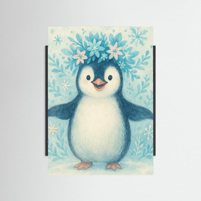 Black Wood Playful Penguin