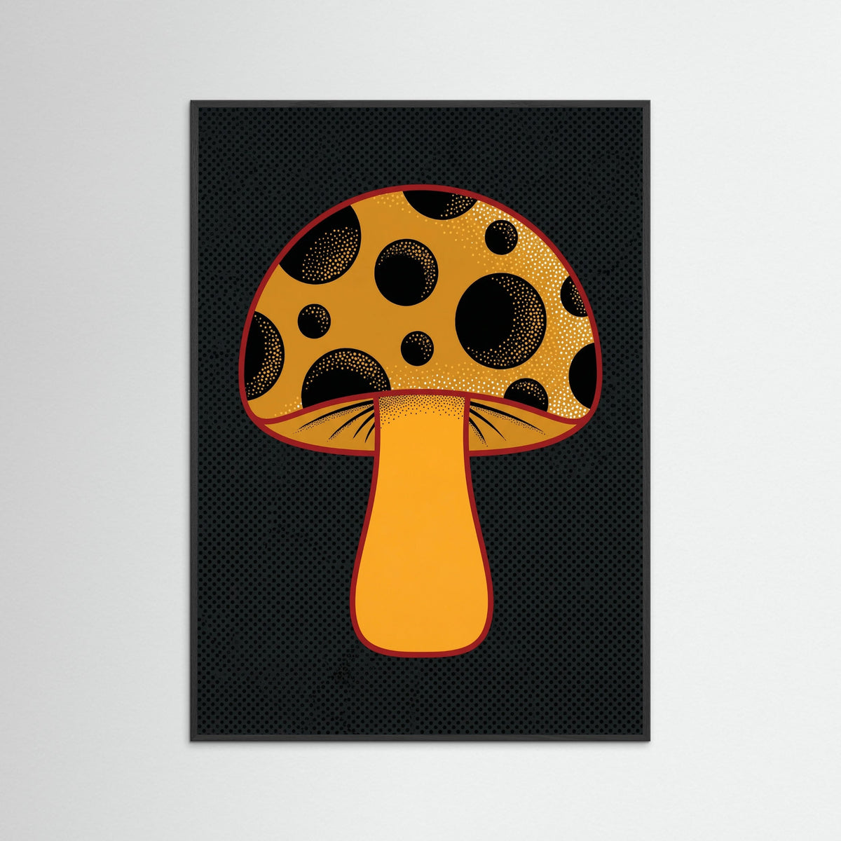 Black Wood Polka Dot Pumpkin