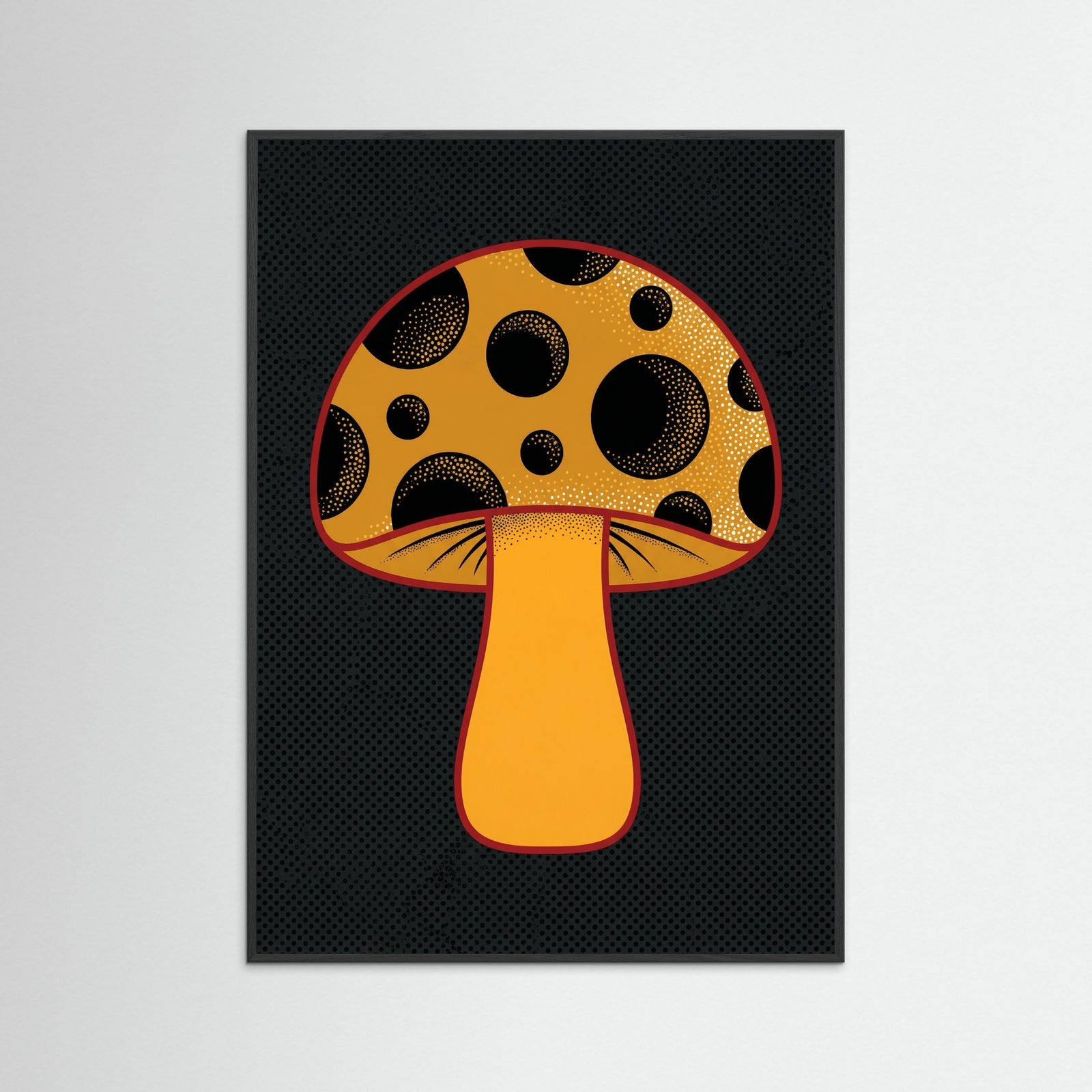 Black Wood Polka Dot Pumpkin