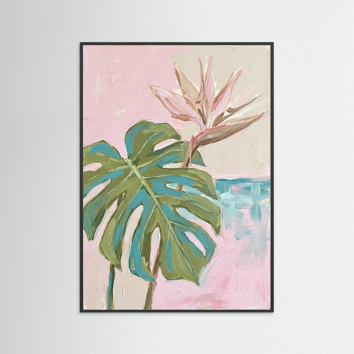 Black Wood Poolside Palms