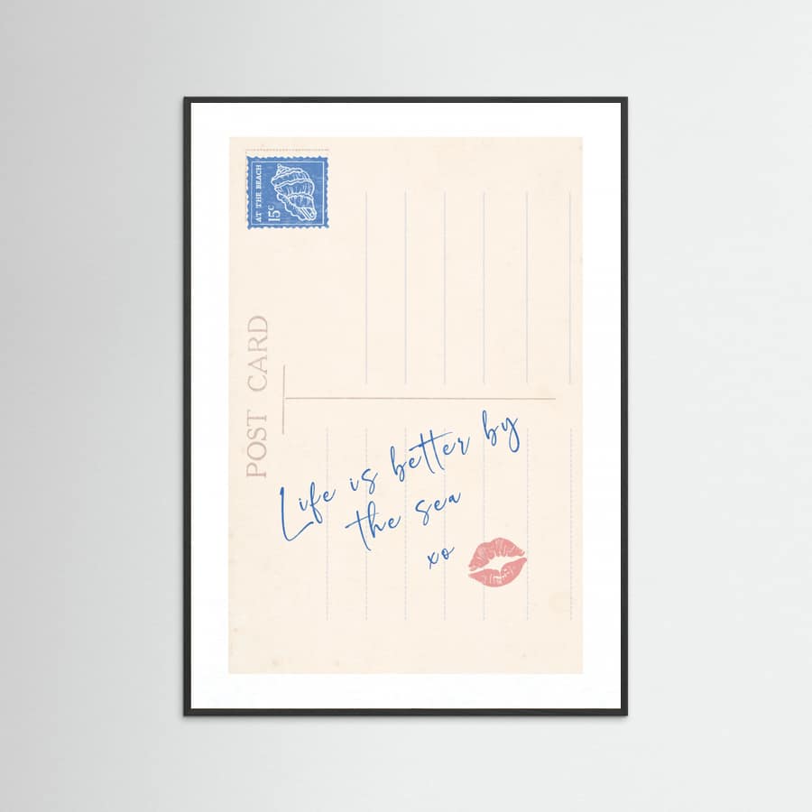 Postcard Life Is Better Poster – plakat og kunsttryk