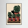 Black Wood Potted Garden Bloom