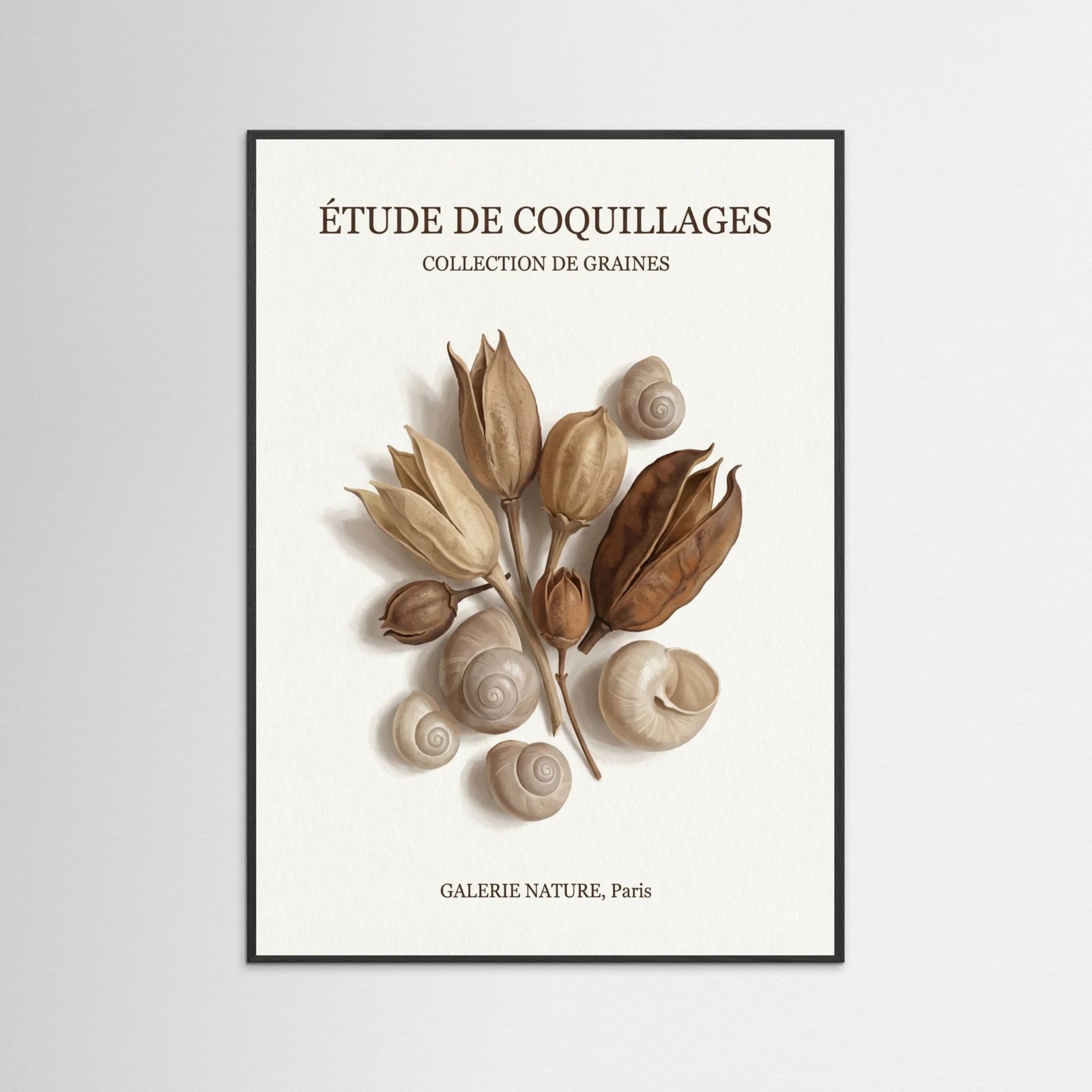 Black Wood Pressed Foliage