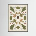 Black Wood Pressed Garden Blooms