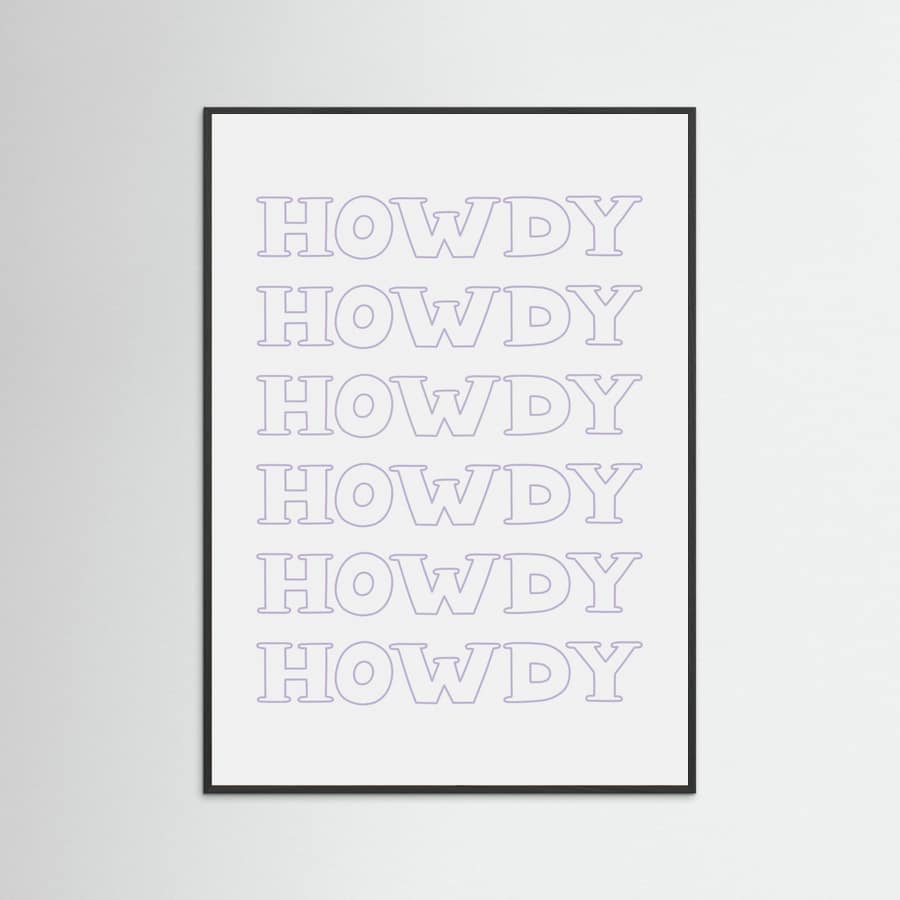 Plakat Purple Howdy – plakat i druk artystyczny
