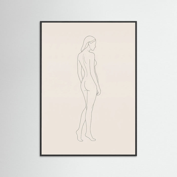 Black Wood Quiet Contemplation Beige
