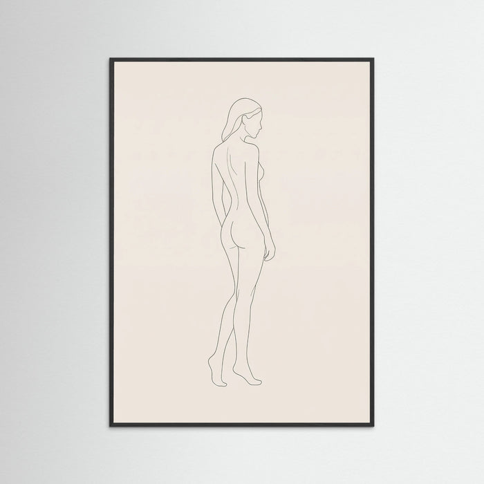 Black Wood Quiet Contemplation Beige