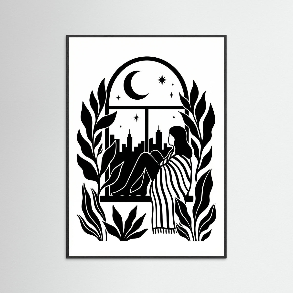 Black Wood Quiet Contemplation