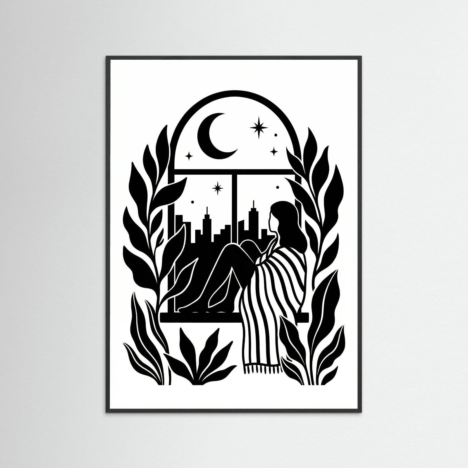 Black Wood Quiet Contemplation