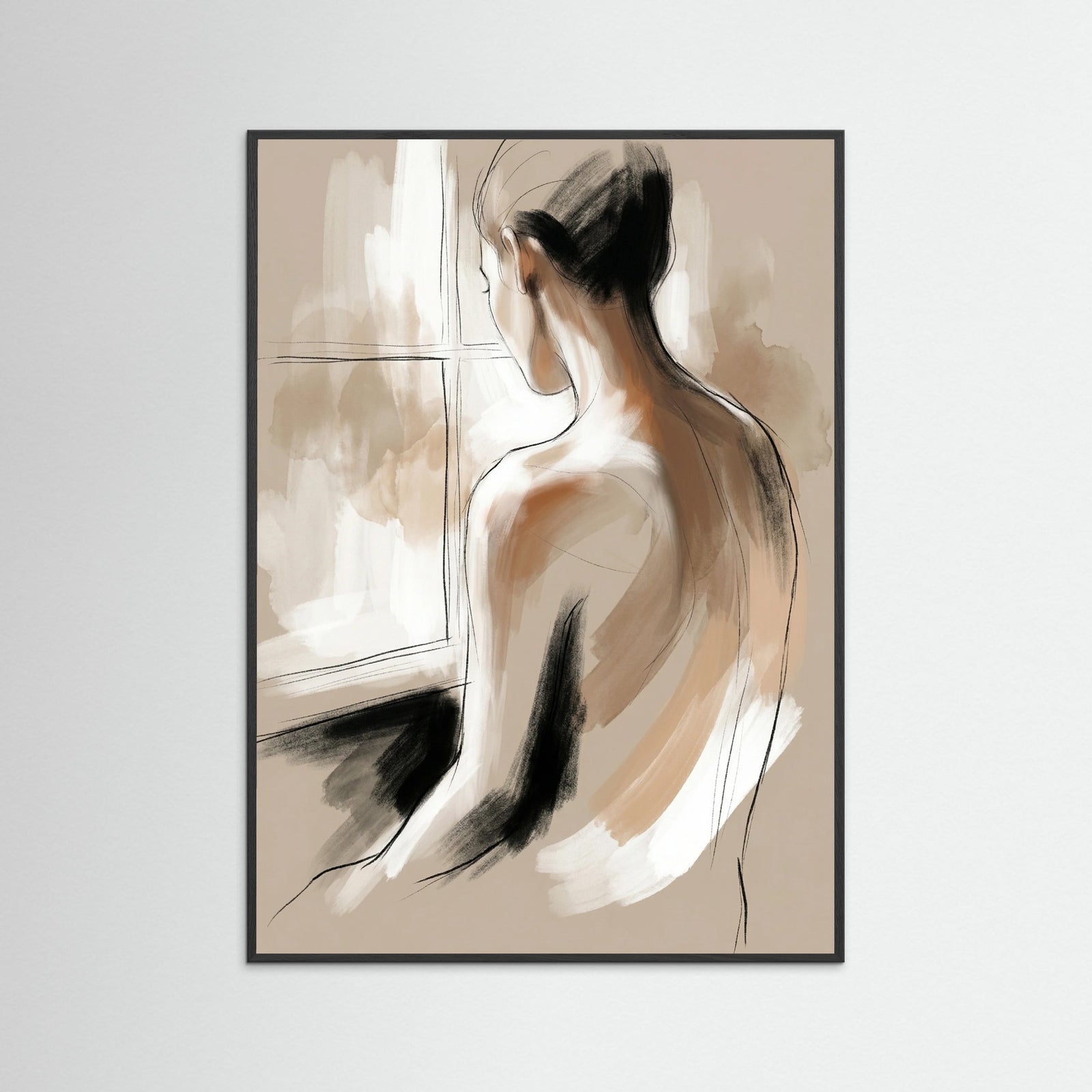 Black Wood Quiet Reflection Beige