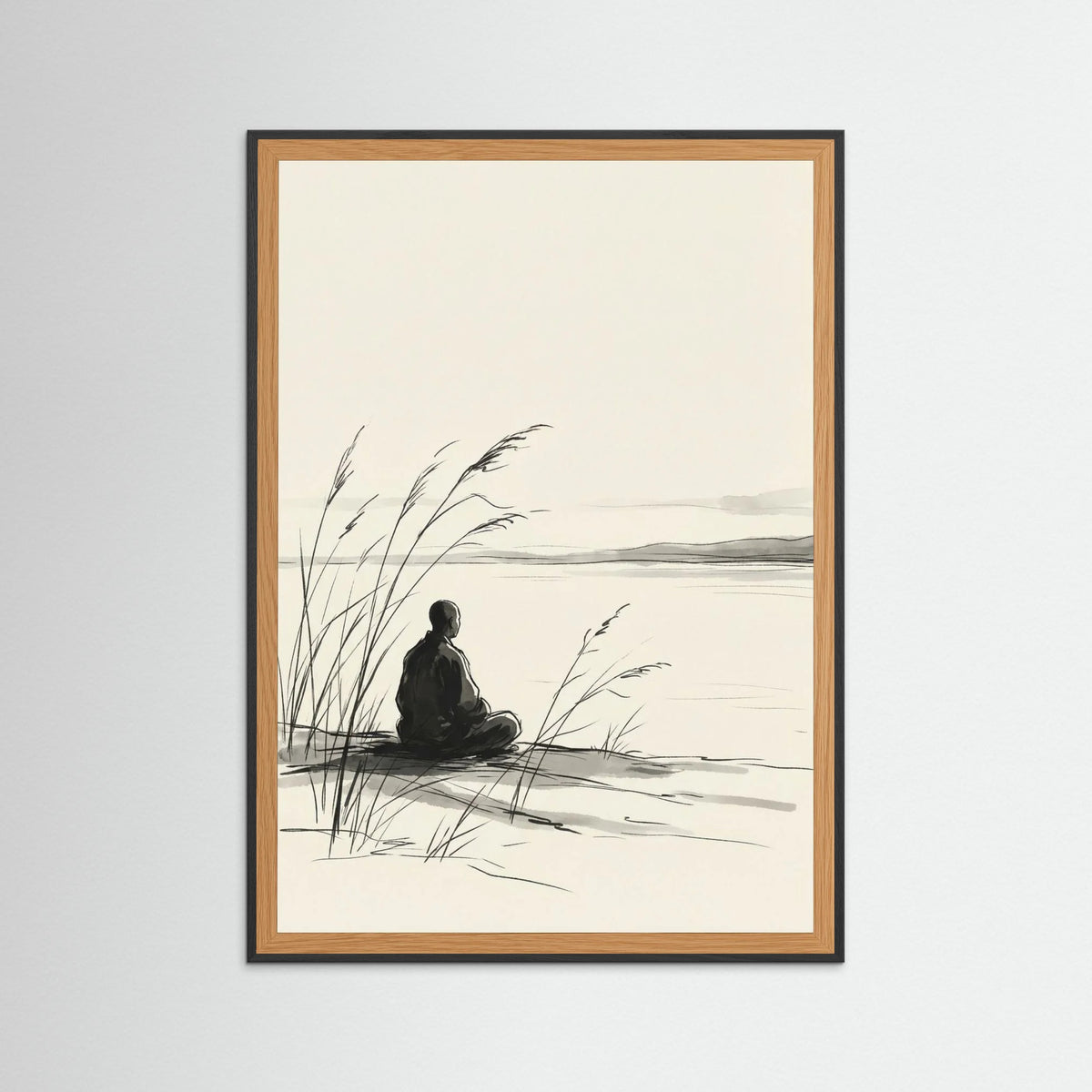 Black Wood Quiet Reflection Black