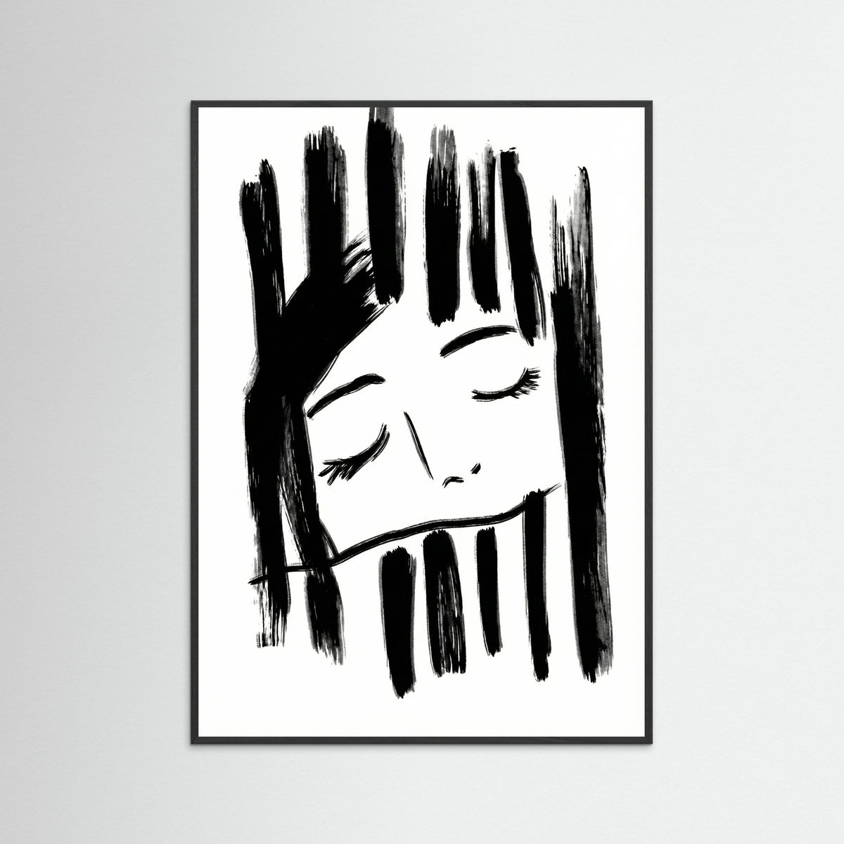 Black Wood Quiet Reflection Black