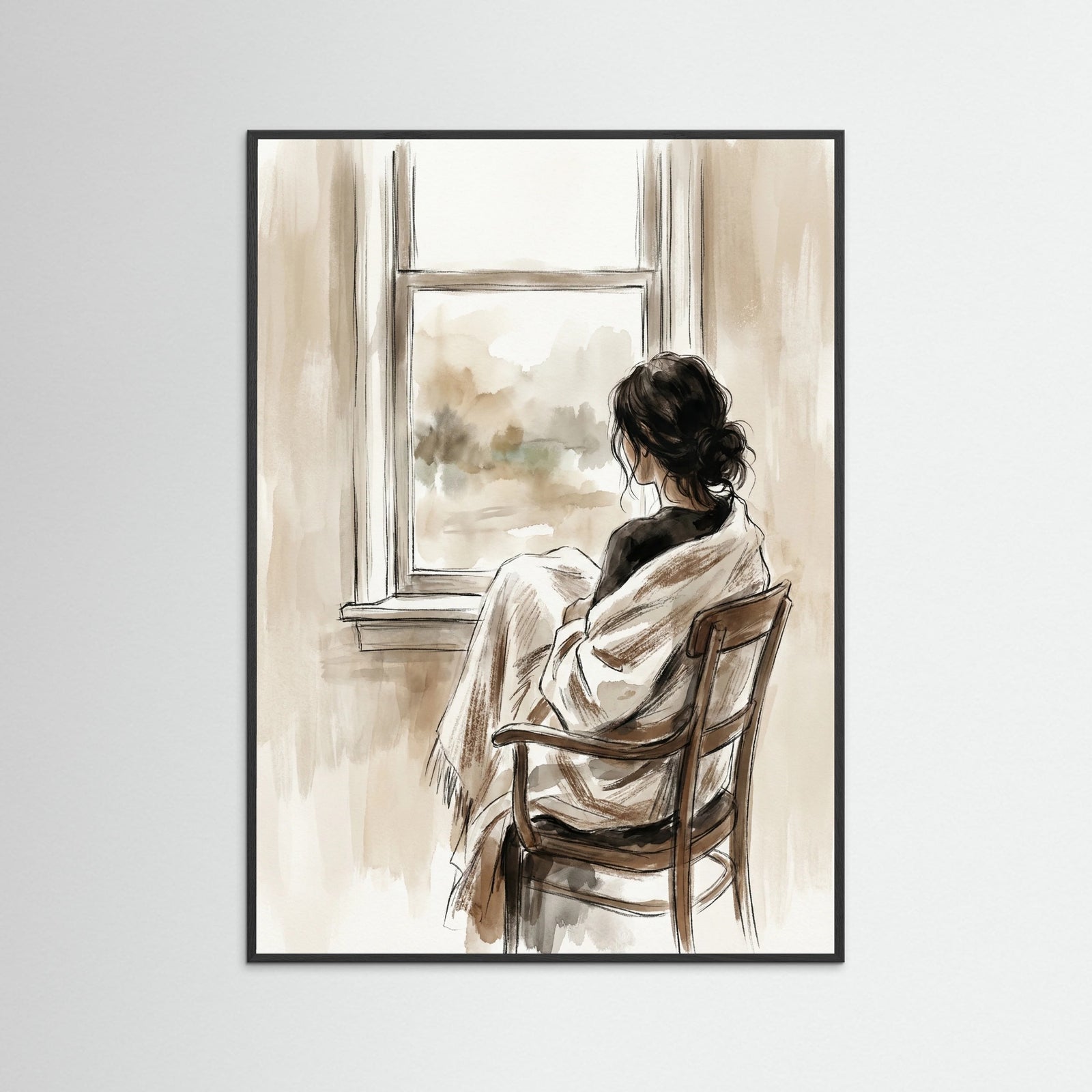 Black Wood Quiet Repose Beige