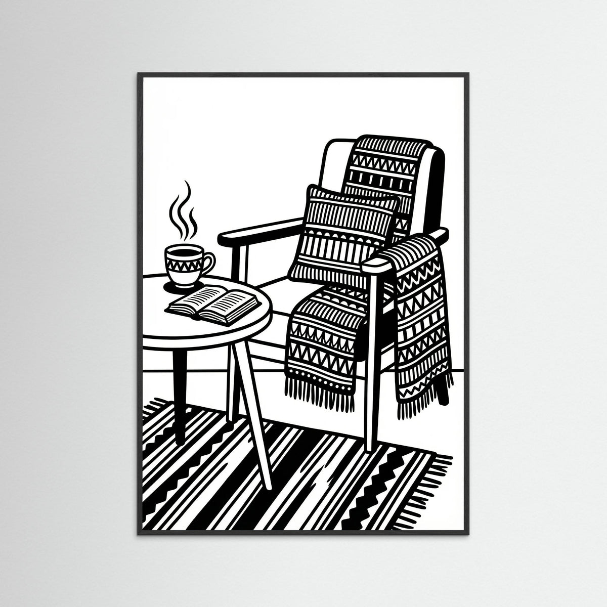 Black Wood Quiet Repose Black