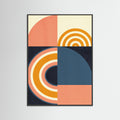 Black Wood Rainbow Plus Shapes  Blue Mustard9 Poster