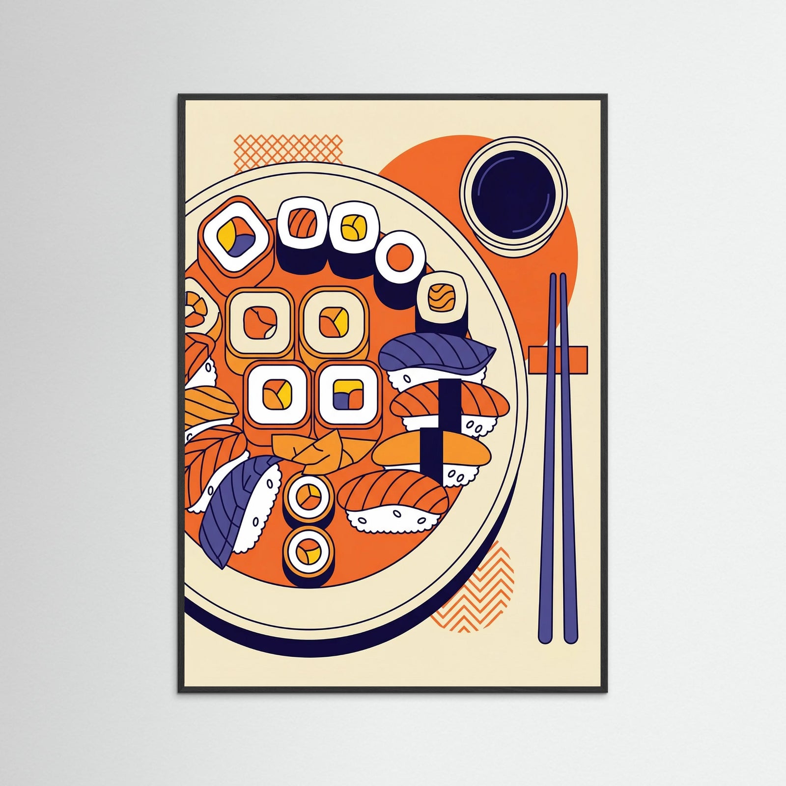 Black Wood Ramen Noodle Art