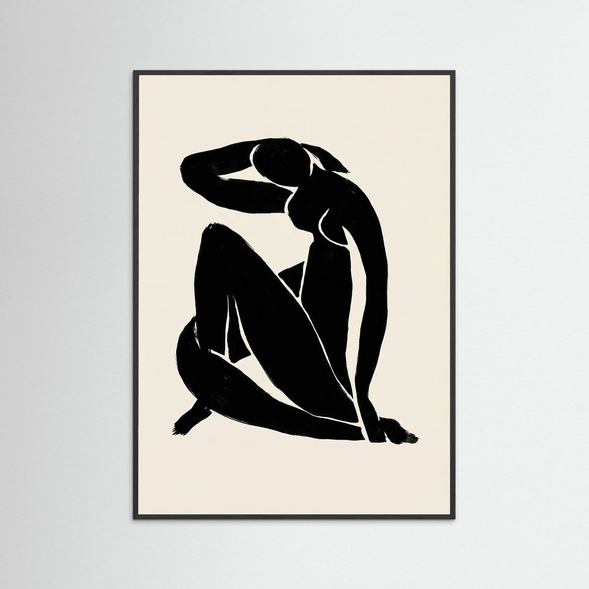 Black Wood Reclining Form