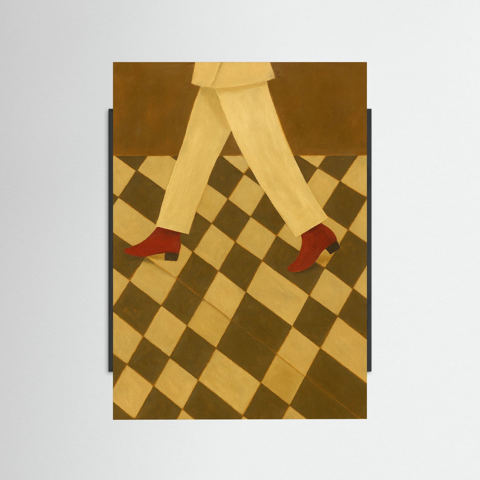 Black Wood Red Boots