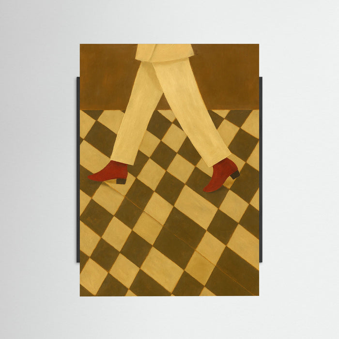 Black Wood Red Boots