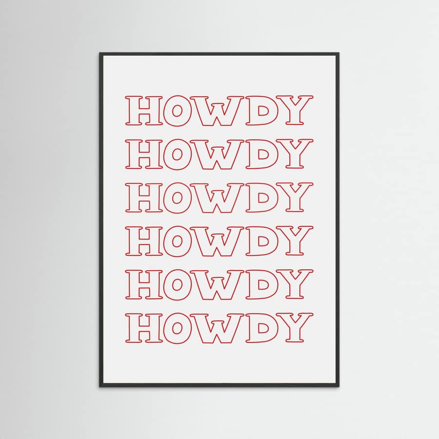 Red Howdy Poster – poster and art print
