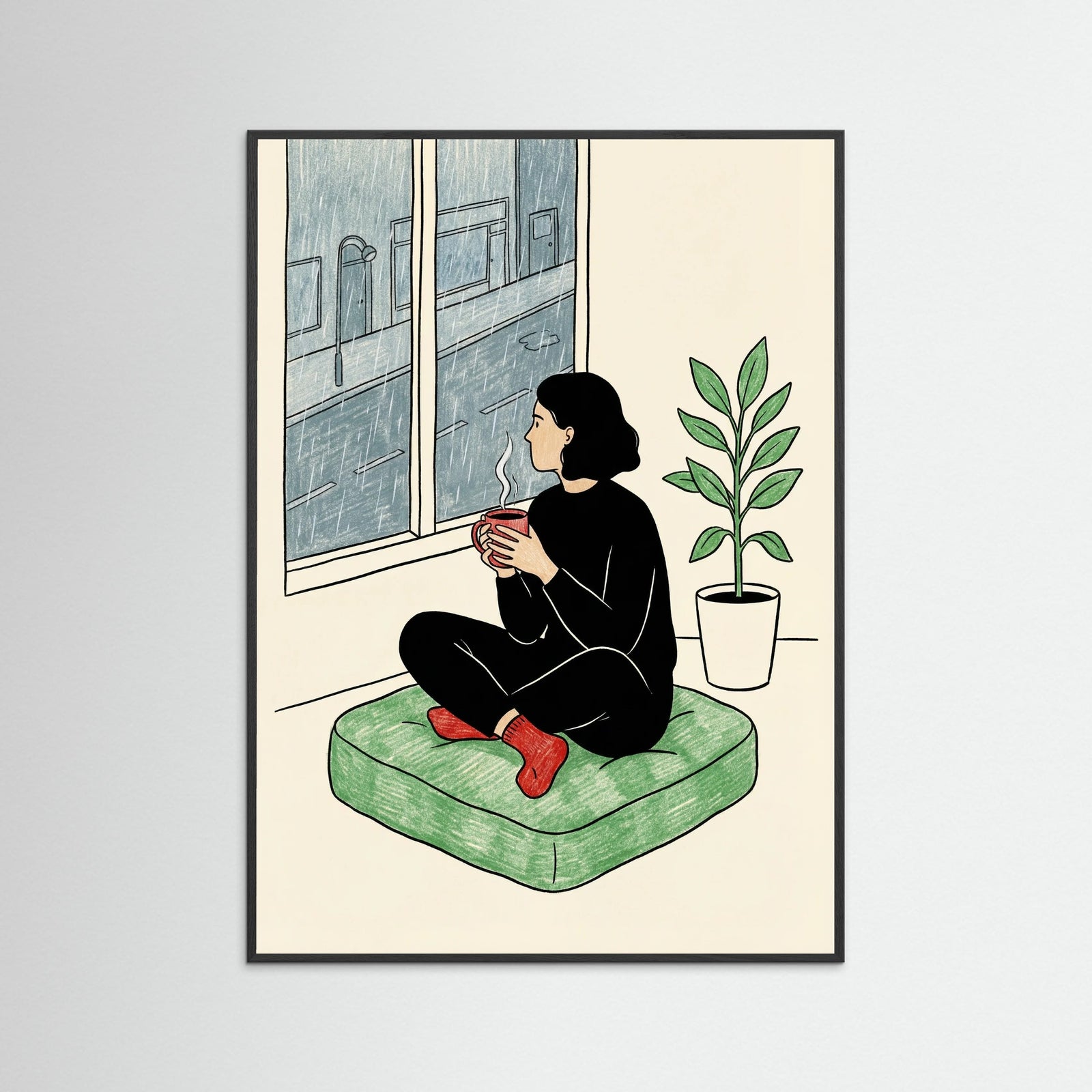 Black Wood Relaxed Introspection