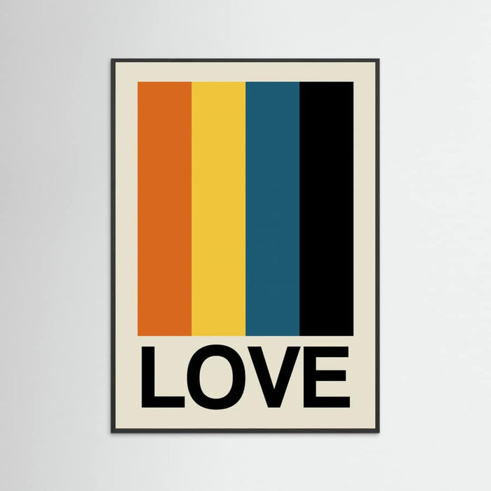Retro Stripe LOVE Sundaze Poster – poster and art print