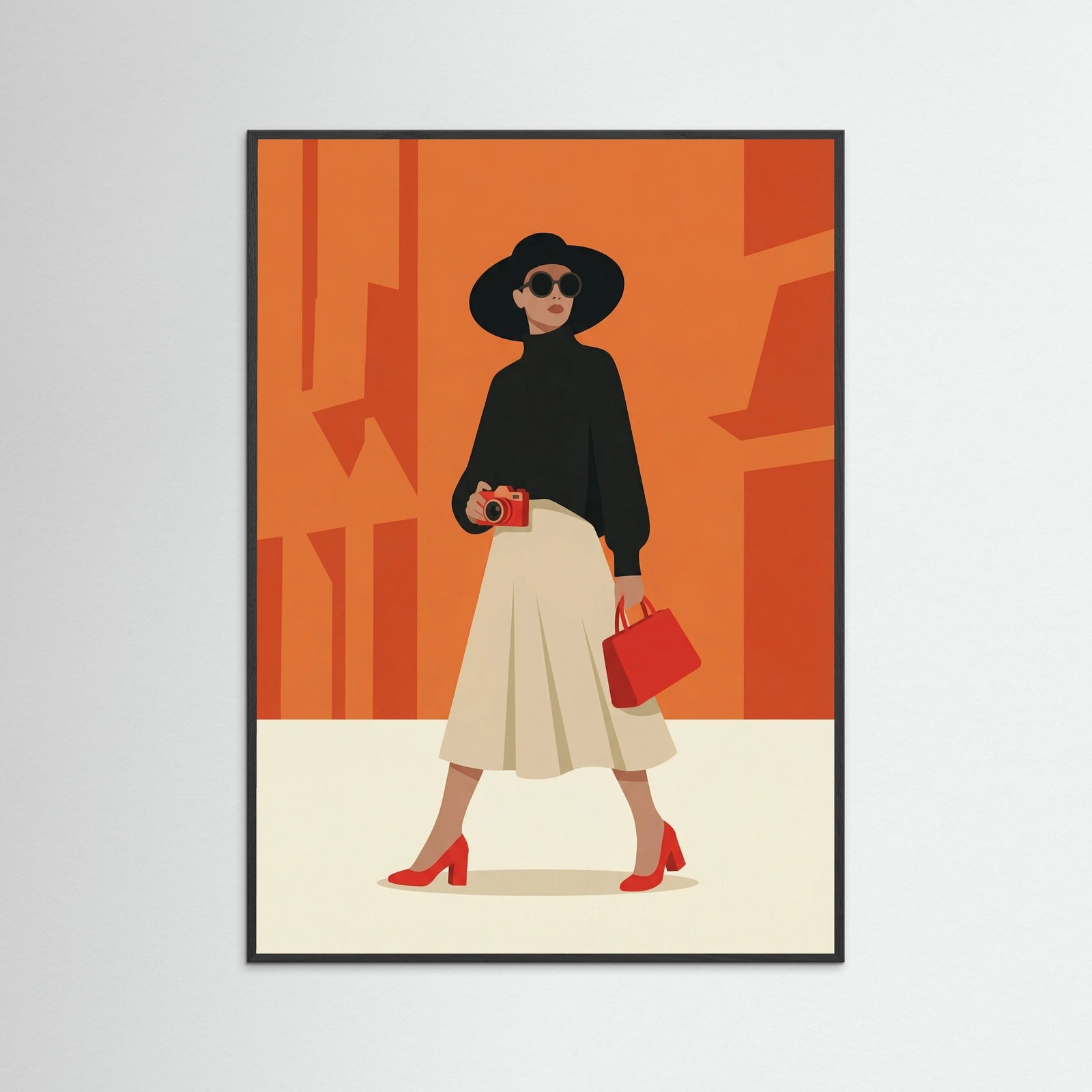 Black Wood Retro Urban Chic