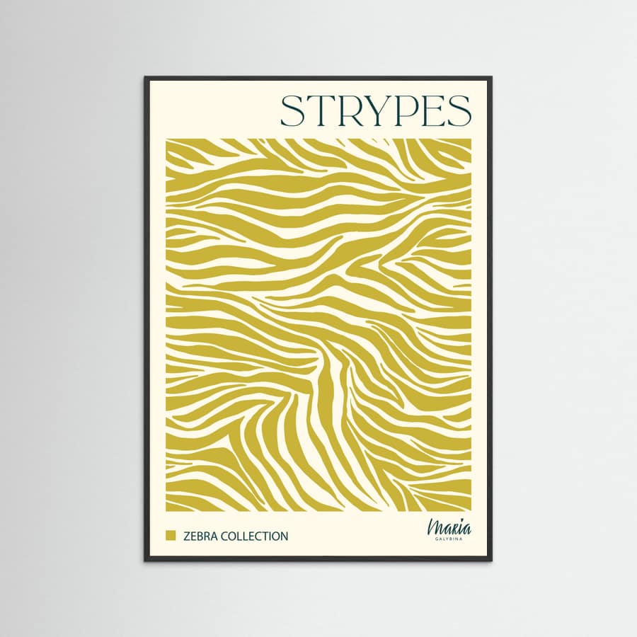 STRIPES. Zebra Collection Poster – plakat og kunsttryk