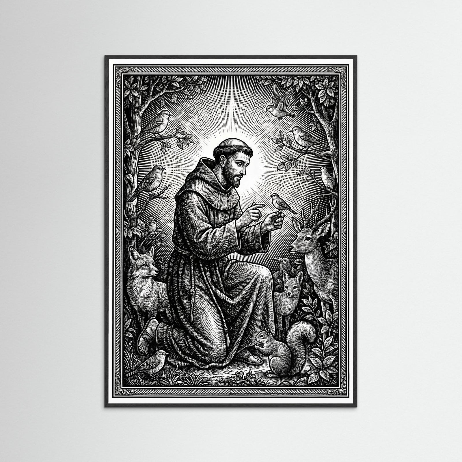 Black Wood Sacred Guadalupe Vision