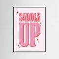 Black Wood Saddle Up Poster