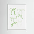 Plakat Sage Green Bows – plakat i druk artystyczny