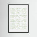 Plakat Sage Green Howdy – plakat i druk artystyczny