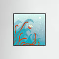 Sailing Boat and Sea Monster Poster – Poster und Kunstdruck