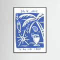 Black Wood Salty Hair Poster