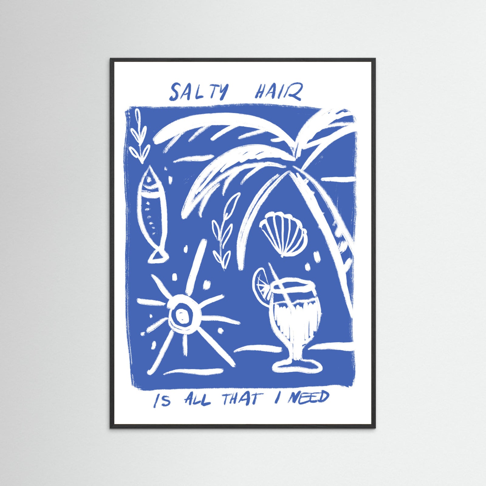 Black Wood Salty Hair Poster