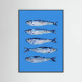 Poster Sardines on Blue – poster e stampa artistica