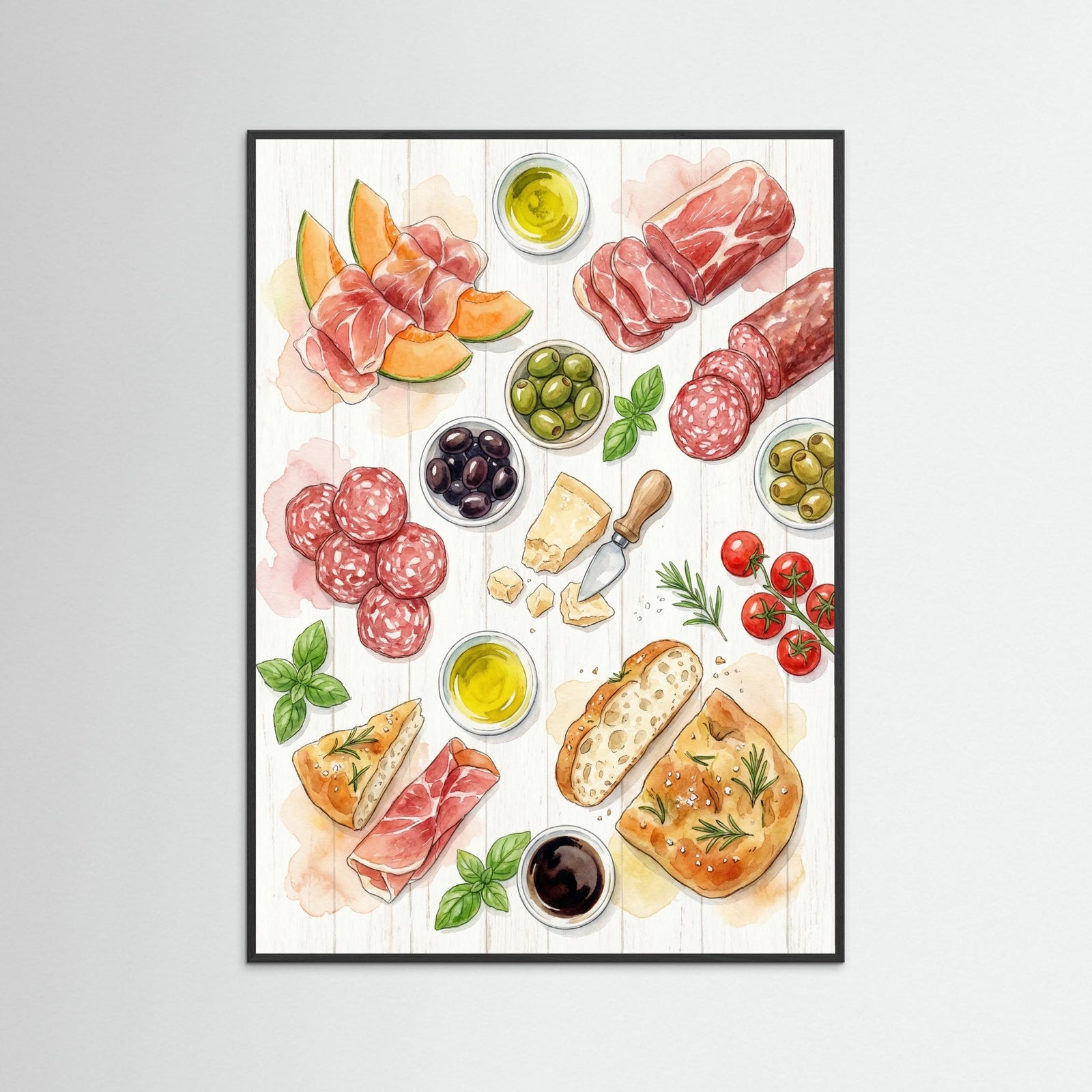 Black Wood Savory Bruschetta Platter