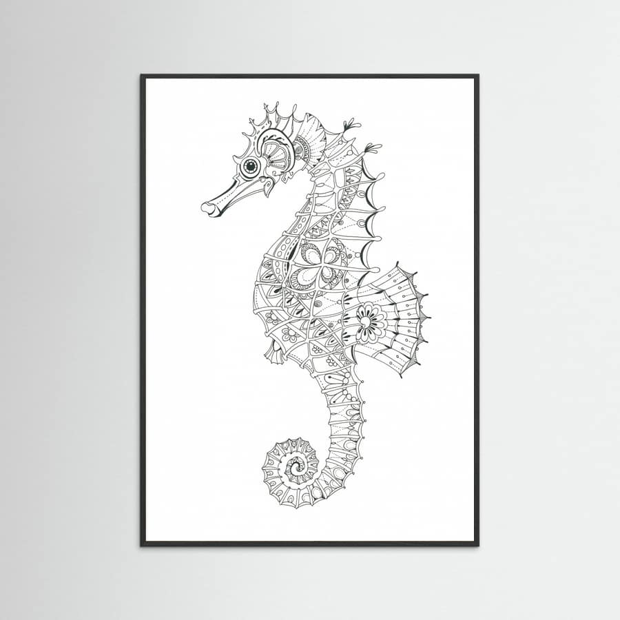 Seahorse 3 Poster – plakat og kunsttryk