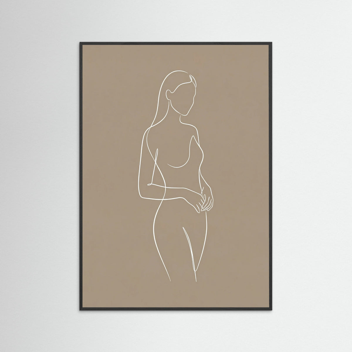 Black Wood Seated Serenity Beige