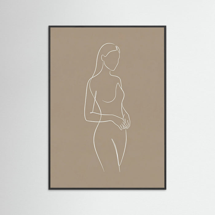 Black Wood Seated Serenity Beige