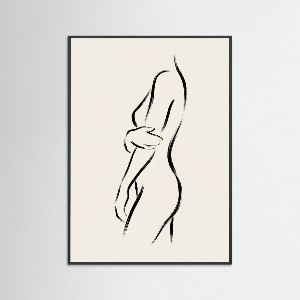 Black Wood Seated Silhouette