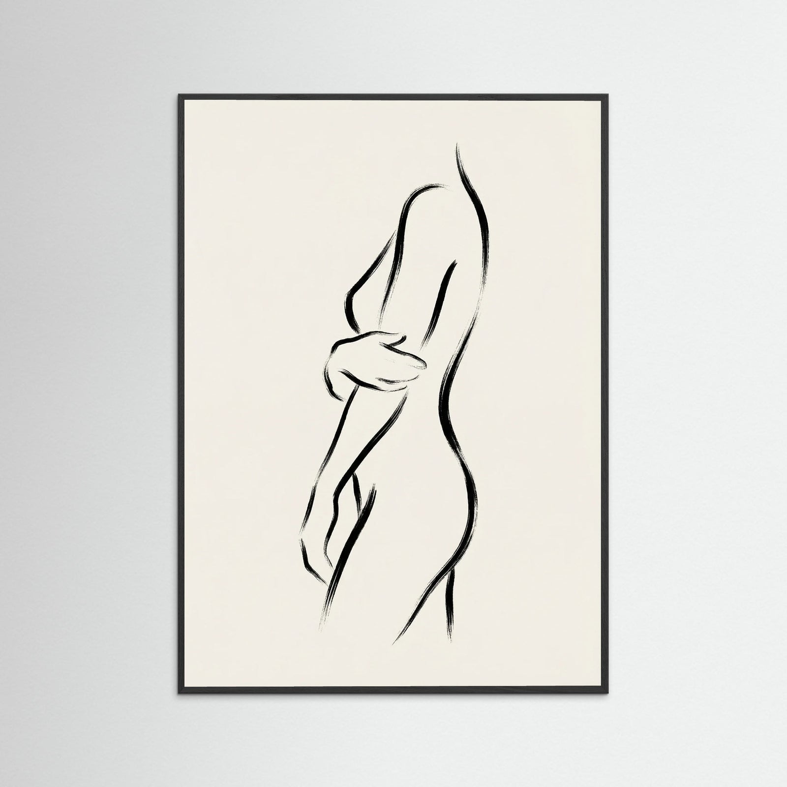 Black Wood Seated Silhouette