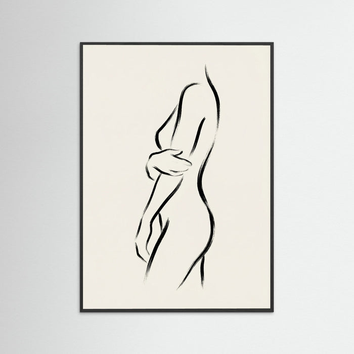 Black Wood Seated Silhouette