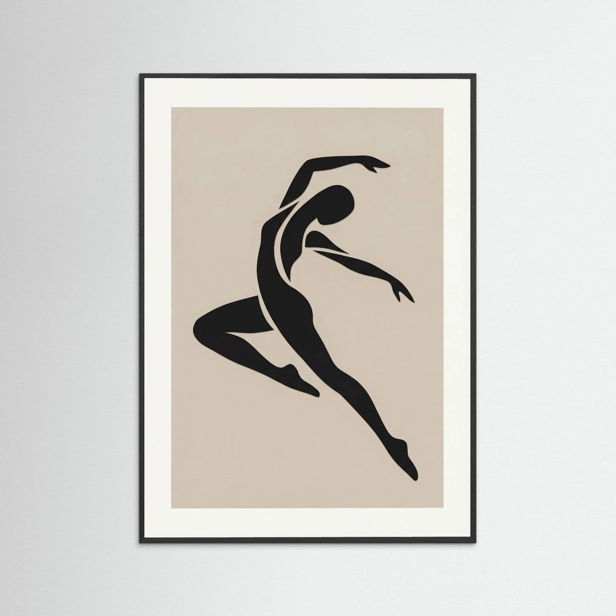 Black Wood Seated Silhouette